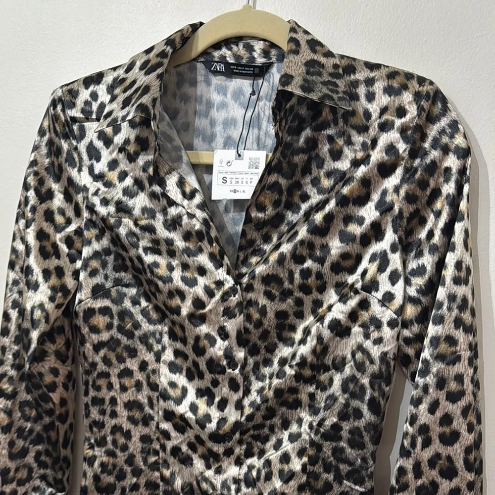 Zara Brown and Black Wrap Bodysuit Top - Picture 4 of 5